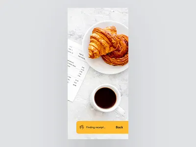 Scanning Receipt Animation animation app application ar augmented reality design food interaction interface ios iphone loader mobile restourant scan scanning ui ux