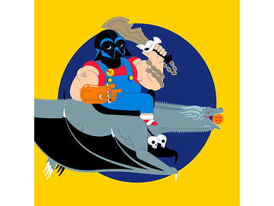 Crazy Mashup animation geek geek pride illustration mashup motion motion design motion graphic motion graphics motiongraphics reference references