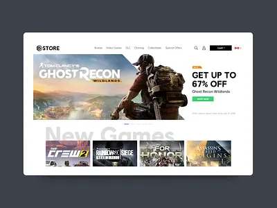 Ubistore - Web slider animation branding design interface ubisoft ui ux video game videogame web design