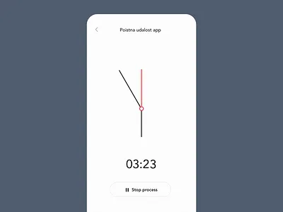 Timer UIX app click clock easing elegant fluid form light minimal minimalist modern process simplicity start stop theme timer timers userexperience white