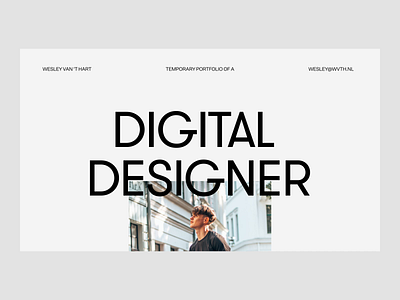 New Temporary Portfolio interface minimal ui ux web