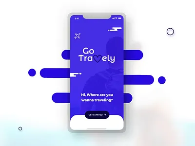 Go Travely - Travel App Login Animation animation app application design illustration interface login mobile design travel app trip ui ux