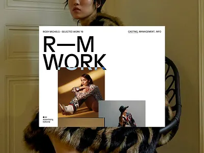 Ricky Michiels, ©2019 fashion photography portfolio scrolling typography video