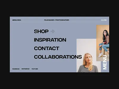 Menu Hover Idea after effects animation clean concept fashion interaction interface minimal motion typography ui ui design uxinspiration web web design website