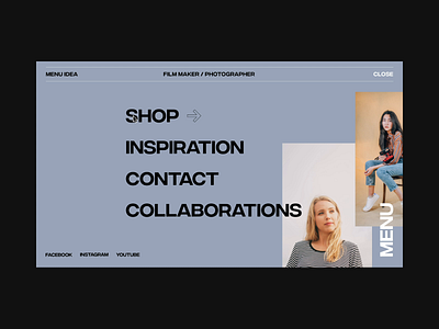 Menu Hover Idea after effects animation clean concept fashion interaction interface minimal motion typography ui ui design uxinspiration web web design website