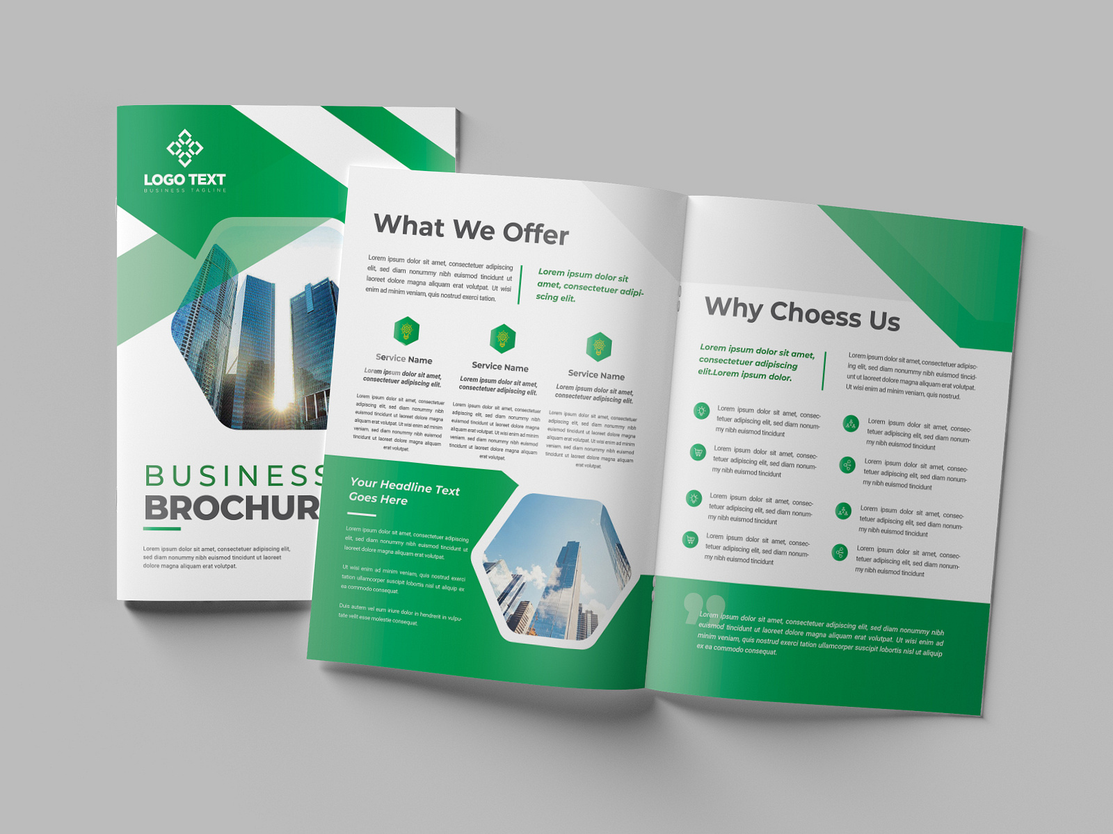 Green Business Brochure by Lauren L. Beck on Dribbble