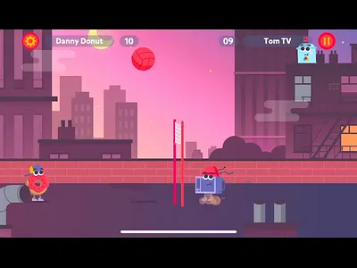 BoogieBall Gameplay animation app arcade character game gamedesign illustration ios iphone iphone x newyork retro unity volleybal