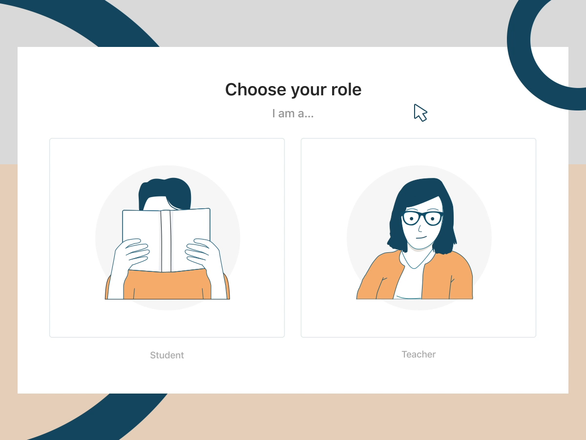 Example of Choose your role - fun animation