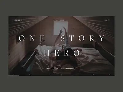 Rafal Bojar One Story Hero Promo Website Animation grid inteerface interaction promo responsive typography uiux video web website