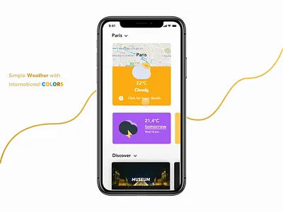 [Exploration] Simple Weather update animation app cloudy color daily design framer gif ios mobile product design ui ux weather