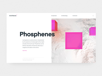 Architects - Website Interaction // Transition 3d aftereffects animation cinema4d clean concept cube design landingpage loading transition ui ux web webdesign website