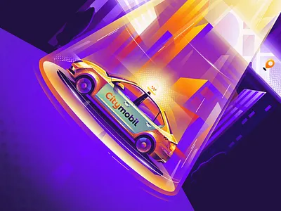 Illustration - taxiportation car cartoon citymobil illustration taxi taxiportation tolstovbrand vector