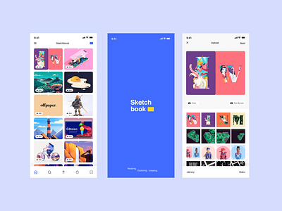Sketchbook. 1.0 animation branding design gallery illustration menu mobile mobile app typography ui ui design ux