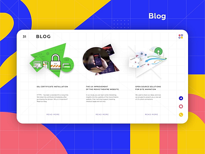31 — Blog Screen animation bauhaus blog branding company design illustration interface kandunsky portfolio promo site studio ui ux