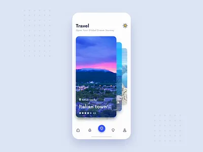 Travel ae app ui design color dynamic effect icon ios ui ux