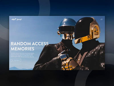 Daft Punk Website Concept animation animation design background concept daft punk design homepage interaction minimal motion music sketch ui ui design uidesign user inteface web design website concept website design websites