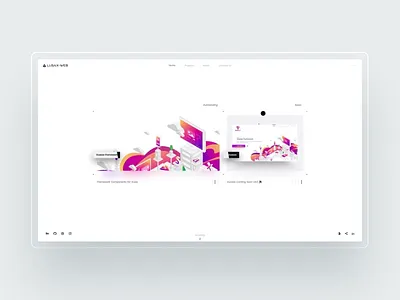 Lusaxweb Home agency animation clean desktop flat desig interaction interface landing minimal ui ui design ux ux animation web webdesign website