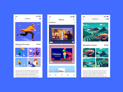 Sketchbook. Bookmark animation art bookmark books branding design gallery illustration menu typography ui ui design ux ux design
