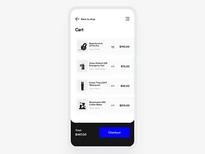 Checkout process mobile app basket cards checkout dwade ecommerce ecommerce shop halloffame interface microinteraction minimal shop ui ux uxdesign uxpin