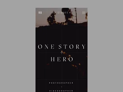 Rafal Bojar One Story Hero Mobile Website Animation grid interaction interface promo responsive typography uiux video web website