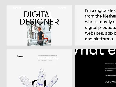 New Portfolio🎉 interface minimal portfolio ui ux web