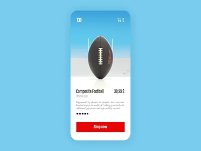 Wilson app concept 3d concept game interactive minimal mobile product shop sport ui