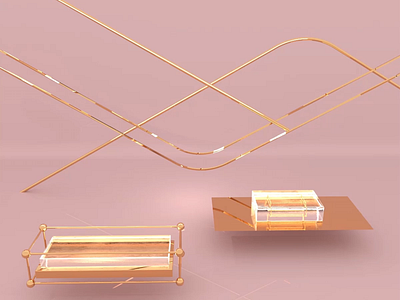 A Jelly Good Ride! 3d animation adobe animation c4d cinema4d glass glassy gold jelly loop maxon mdcommunity mograph motion design motiongraphics odd pink redshift redshift3d rollercoaster