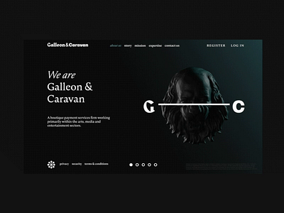 Illustration Transition 3d animated animation block blockchain caravan change cinema cinema4d dark design evrone galleon illustration promo site transition ui web website