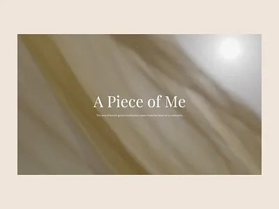 UNFPA | A Piece of Me - Website intro animation animation campaign campaigns code css css 3 css animation css animations html html 5 html css intro javascript motion ui web website