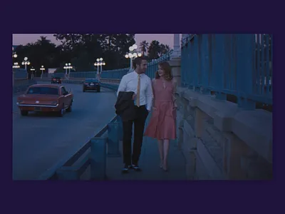 La La Land Hover Design after effects animation hover interaction la la land motion movies ui ux visual design web web design website