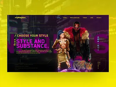 Cyberpunk2077 - Slider concept concept creative cyberpunk2077 futuristic gaming glitch neon slider uidesign uiux uxdesign website