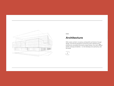 KGD Architecture — Service Page animation architecture bachoodesign branding clean design desktop interface motion graphics service ui uiux ux web design website