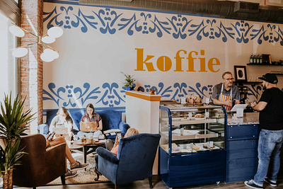 BRAND IDENTITY- KOFFIE brand brand identity branding cafe coffee creative direction design graphic design illustration logo vector visual design