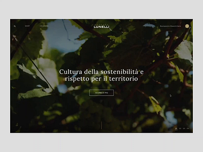 Enoteca Lunelli - Homepage animated animation art direction creative design digital ecommerce fashion ferrari gif interaction online store principle store ui web webdesign website