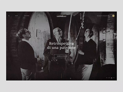 Enoteca Lunelli - Homepage scroll animated animation art direction creative design digital ecommerce ferrari gif interaction online store principle store ui web webdesign website