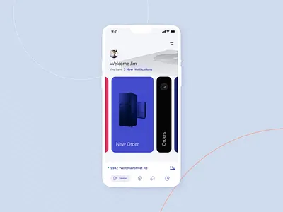 Home Page Interaction animation app mobile ui ux