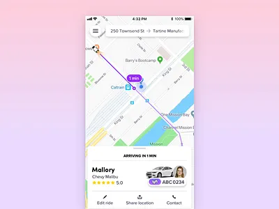 Rider safety reminder animation interaction mobile ui ux