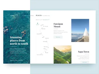Next Flow of Travel Guide Web Concept animation design interaction travel ui vietnam web design