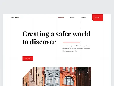 Xd and Protopie make a great combination. adobe xd animation design landing page protopie red simple ui uiux web webdesign website xd