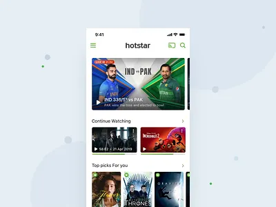 Hotstar - Specials animation interaction interactive ios mobile mograph motion product design ui ux
