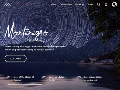 Travel Web animation design destination landing page motion places slider travel travel web travelling ui ux web web design website