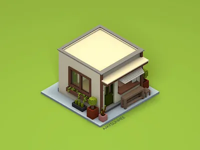 MagicaVoxel Shop 3d c4d cinema 4d isometric magicavoxel minimal render shop voxel