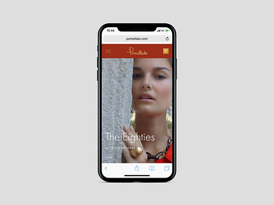 Pomellato - Homepage mobile animated animation art direction creative design ecommerce fashion fashion store gif interaction online store pomellato principle store ui web webdesign website