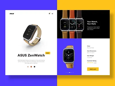 Ecommerce Shop asus color colors design desktop ecommerce ecommerce design minimal minimalist ui ui design user interface watch watches web web design webdesign website website concept website design