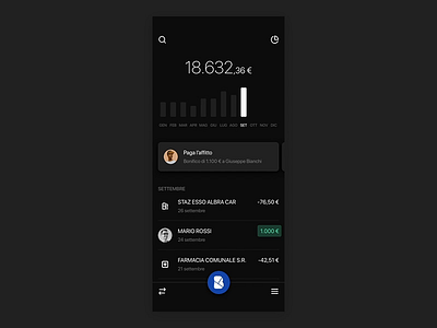Mobile Banking Application account app balance bank chart credit card finance fintech ui video