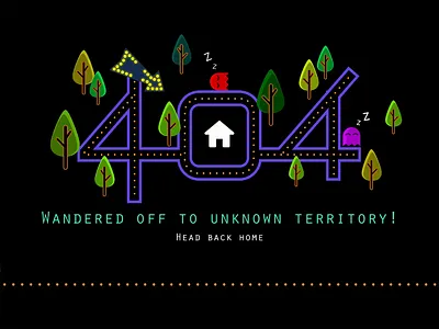 404 pacman adobe animation app design illustration logo ui ux ux design vector visual design web app