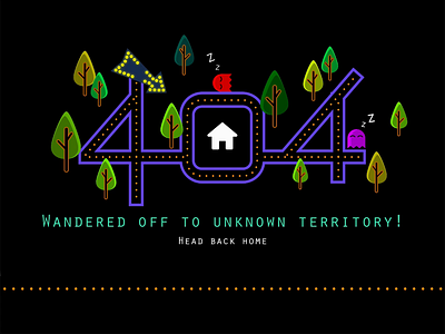 404 pacman adobe animation app design illustration logo ui ux ux design vector visual design web app