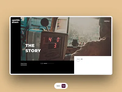 Upsidedown adobexd gif interaction interactive design interactive prototype landingpage motion prototype ui uidesign webpage website