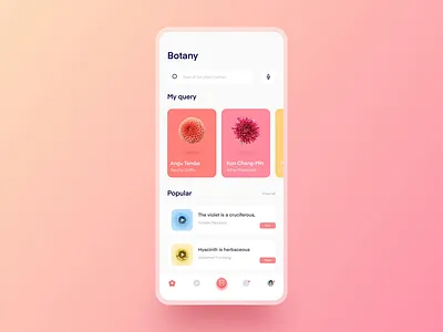Flower identification dynamic effect ui ux 图标 应用 设计