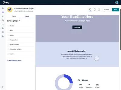 Campaign Builder Prototype 2.0 adobexd classy product design prototype animation uiux